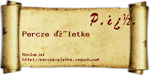Percze Életke névjegykártya